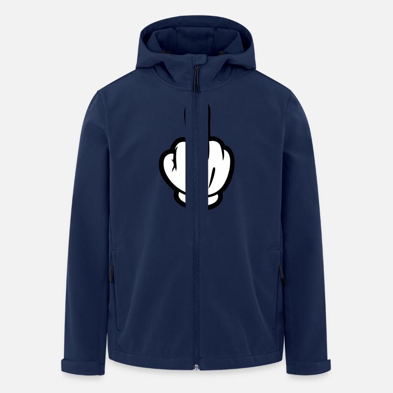 Middle Finger Comic Hand - Men’s Recycled Softshell Jacket by Stanley/Stella - navy