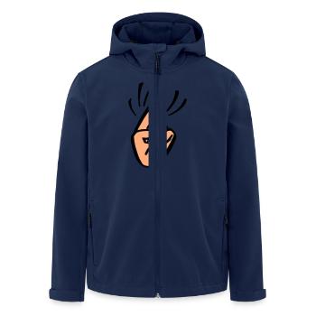 Finger Waggle - Recycelte Männer Softshell-Jacke von Stanley/Stella - Navy - Vorne - AI Model Male 185 light (185cm)