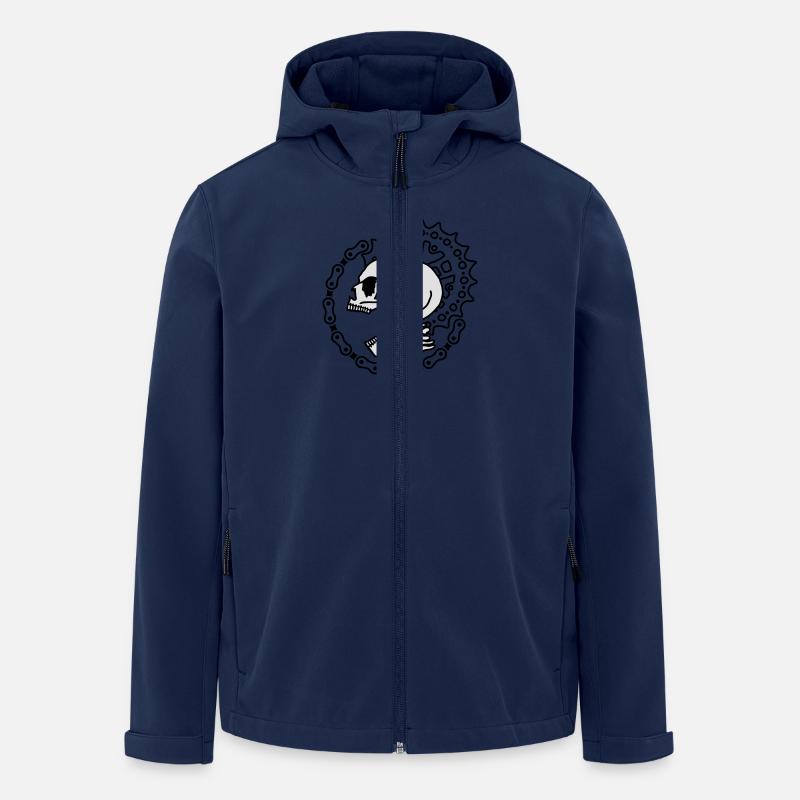 Skull Chain Punk-2c - Recycelte Männer Softshell-Jacke von Stanley/Stella - Navy