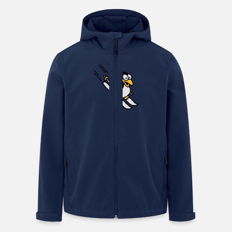 pinguin_ski_022011_e_3c - Recycelte Männer Softshell-Jacke von Stanley/Stella - Navy