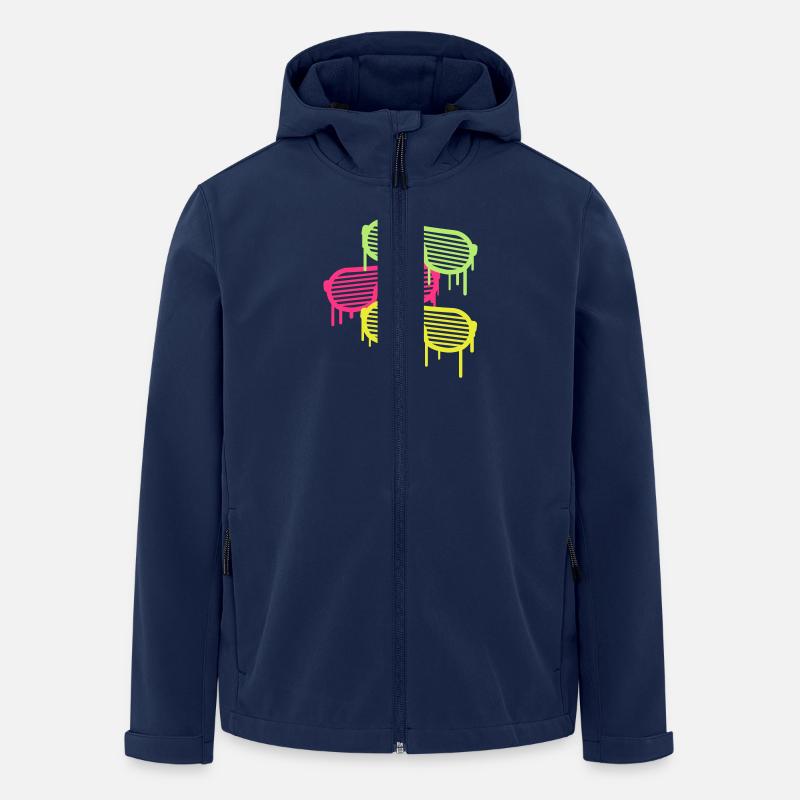 Graffiti Party Glasses - Recycelte Männer Softshell-Jacke von Stanley/Stella - Navy