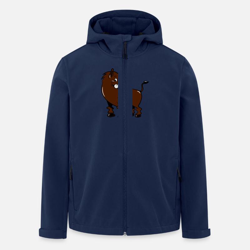 wildschwein cool süss witzig - Recycelte Männer Softshell-Jacke von Stanley/Stella - Navy