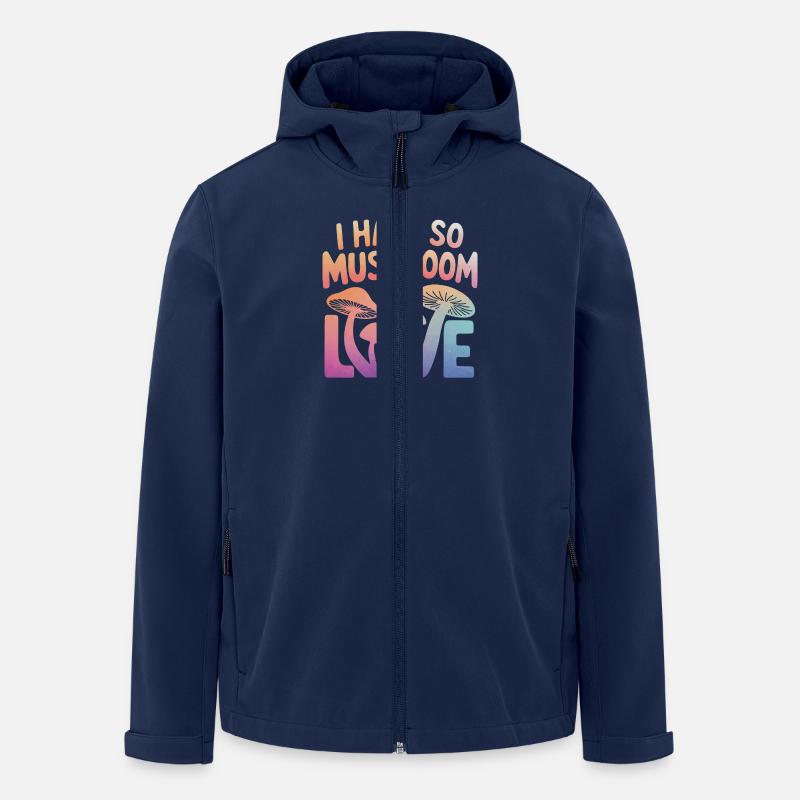 Pilz Pilze Funghi Champignon - Recycelte Männer Softshell-Jacke von Stanley/Stella - Navy