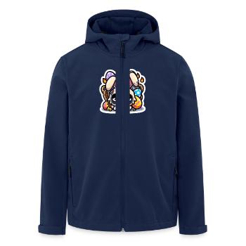 Burnout Bunny - Recycelte Männer Softshell-Jacke von Stanley/Stella - Navy - Vorne - AI Model Male 185 light (185cm)