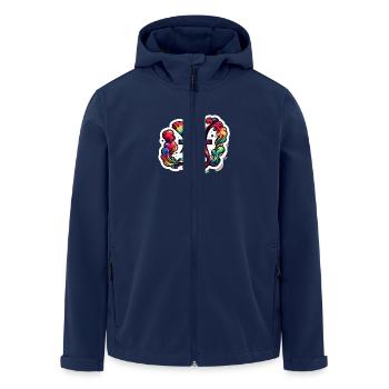 Color zodiac: Pisces - Men’s Recycled Softshell Jacket by Stanley/Stella - navy - Front - AI Model Male 185 light (185cm)