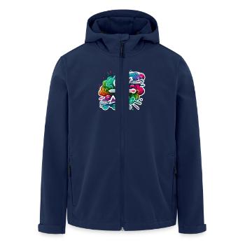 Zodiac Sagittarius - Men’s Recycled Softshell Jacket by Stanley/Stella - navy - Front - AI Model Male 185 light (185cm)
