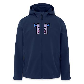 Pixel LOL - Recycelte Männer Softshell-Jacke von Stanley/Stella - Navy - Vorne - AI Model Male 185 light (185cm)
