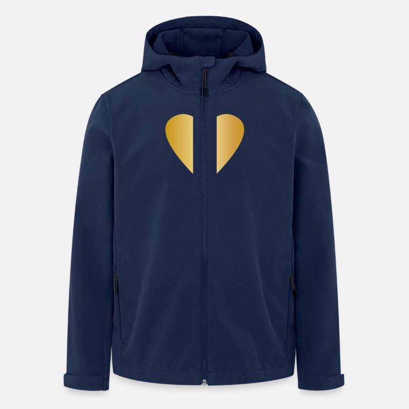 Goldherz - Recycelte Männer Softshell-Jacke von Stanley/Stella - Navy