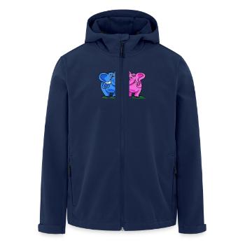 éléphants doux - Veste softshell homme en polyester recyclé Stanley/Stella - marine - Devant - AI Model Male 185 light (185cm)