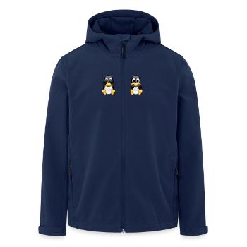 SeeHearSpeak - Veste softshell homme en polyester recyclé Stanley/Stella - marine - Devant - AI Model Male 185 light (185cm)