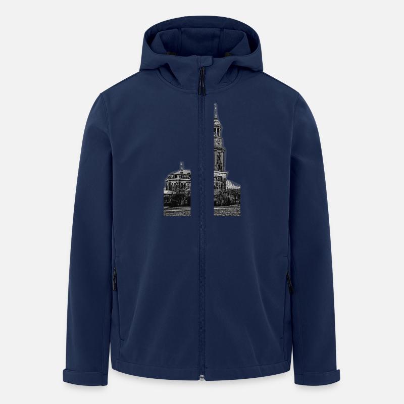 Hamburger Michel - Recycelte Männer Softshell-Jacke von Stanley/Stella - Navy