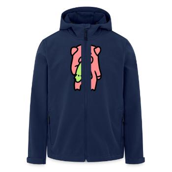 Porc triste / malade 3 - Veste softshell homme en polyester recyclé Stanley/Stella - marine - Devant - AI Model Male 185 light (185cm)
