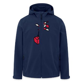 clown_aus_der_kiste_3c - Men’s Recycled Softshell Jacket by Stanley/Stella - navy - Front - AI Model Male 185 light (185cm)
