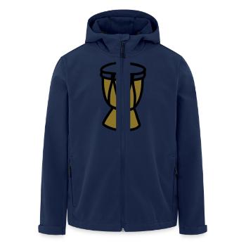 Drum - Men’s Recycled Softshell Jacket by Stanley/Stella - navy - Front - AI Model Male 185 light (185cm)