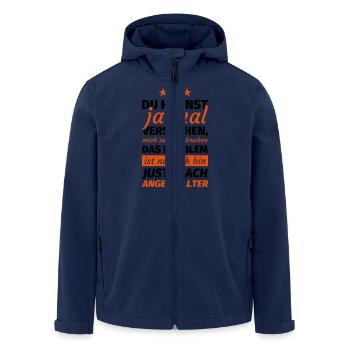 Justizfachangestellter Geschenk - Recycelte Männer Softshell-Jacke von Stanley/Stella - Navy - Vorne - AI Model Male 185 light (185cm)
