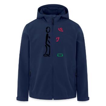 Geocacher Geocaching 3F - Men’s Recycled Softshell Jacket by Stanley/Stella - navy - Front - AI Model Male 185 light (185cm)