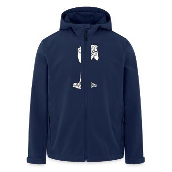 Black and white zombie gamer - Recycelte Männer Softshell-Jacke von Stanley/Stella - Navy - Vorne - AI Model Male 185 light (185cm)