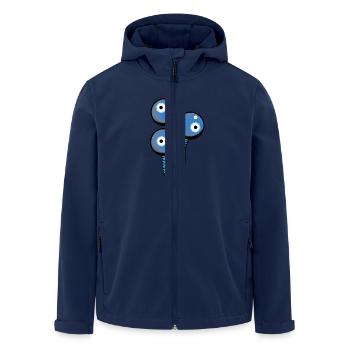 Monster-Augen-Stengel - Recycelte Männer Softshell-Jacke von Stanley/Stella - Navy - Vorne - AI Model Male 185 light (185cm)