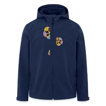 Venus Flower - base - Flowerpower Drilling - Men’s Recycled Softshell Jacket by Stanley/Stella - navy - Front - AI Model Male 185 light (185cm)