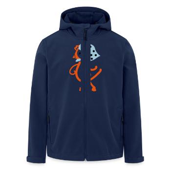 Poule Poulet au foulard bleu - Veste softshell homme en polyester recyclé Stanley/Stella - marine - Devant - AI Model Male 185 light (185cm)