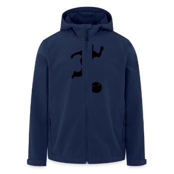 Bowling - Men’s Recycled Softshell Jacket by Stanley/Stella - navy - Front - AI Model Male 185 light (185cm)