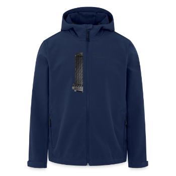 AfE Turm in Frankfurt am Main - Recycelte Männer Softshell-Jacke von Stanley/Stella - Navy - Vorne - AI Model Male 185 light (185cm)
