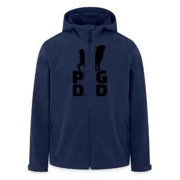 Pug Dad - Veste softshell homme en polyester recyclé Stanley/Stella - marine - Devant - AI Model Male 185 light (185cm)