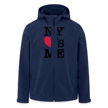 NY (New York) Loves Me - Veste softshell homme en polyester recyclé Stanley/Stella - marine - Devant - AI Model Male 185 light (185cm)