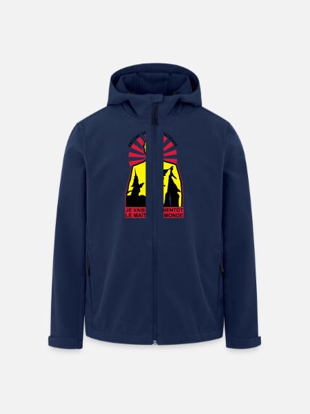 le maitre du monde - Veste softshell homme en polyester recyclé Stanley/Stella - marine