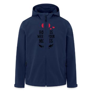 Home is where your Mom is - Mother's Day - Men’s Recycled Softshell Jacket by Stanley/Stella - navy - Front - AI Model Male 185 light (185cm)