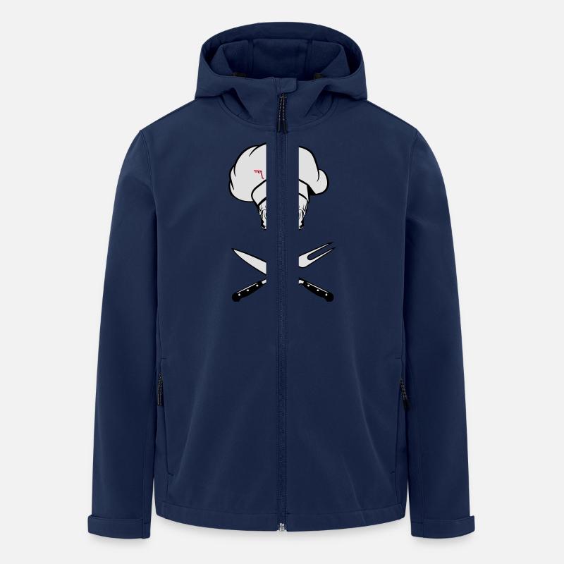 kochen koch witzig horror messer gabel - Recycelte Männer Softshell-Jacke von Stanley/Stella - Navy