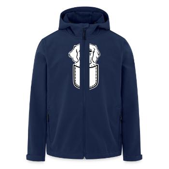 Golden Retriever - Men’s Recycled Softshell Jacket by Stanley/Stella - navy - Front - AI Model Male 185 light (185cm)