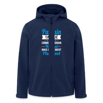 J'ai un parrain tatoué plus cool - Veste softshell homme en polyester recyclé Stanley/Stella - marine - Devant - AI Model Male 185 light (185cm)