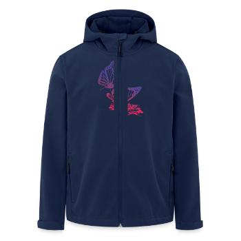 Monarch Butterfly Sketch Graphic Butterfly Lovers - Men’s Recycled Softshell Jacket by Stanley/Stella - navy - Front - AI Model Male 185 light (185cm)