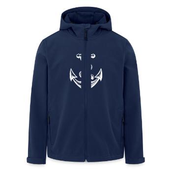 Anker Symbol Silhouette Hafen - Recycelte Männer Softshell-Jacke von Stanley/Stella - Navy - Vorne - AI Model Male 185 light (185cm)