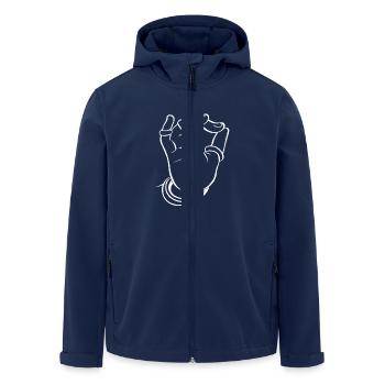 Akasha Mudra - Men’s Recycled Softshell Jacket by Stanley/Stella - navy - Front - AI Model Male 185 light (185cm)