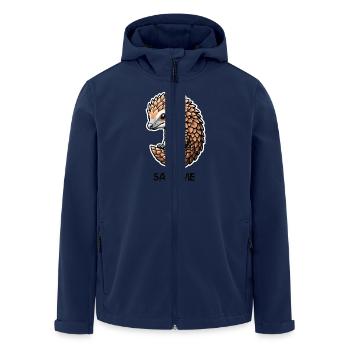 Save Pangolin - Men’s Recycled Softshell Jacket by Stanley/Stella - navy - Front - AI Model Male 185 light (185cm)