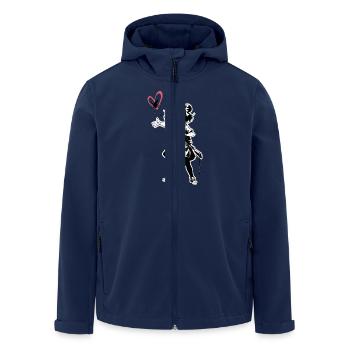 Streetart Mädchen 23249 - Recycelte Männer Softshell-Jacke von Stanley/Stella - Navy - Vorne - AI Model Male 185 light (185cm)