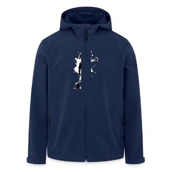 Streetart Mädchen 23251 - Recycelte Männer Softshell-Jacke von Stanley/Stella - Navy - Vorne - AI Model Male 185 light (185cm)