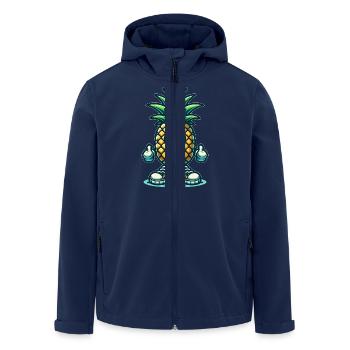 Cute pineapple - Men’s Recycled Softshell Jacket by Stanley/Stella - navy - Front - AI Model Male 185 light (185cm)