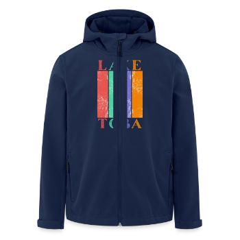 Lake Toba, Indonesia - Men’s Recycled Softshell Jacket by Stanley/Stella - navy - Front - AI Model Male 185 light (185cm)