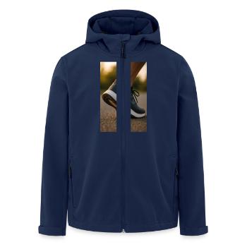 Course à pied - Pas à mi-chemin - Veste softshell homme en polyester recyclé Stanley/Stella - marine - Devant - AI Model Male 185 light (185cm)