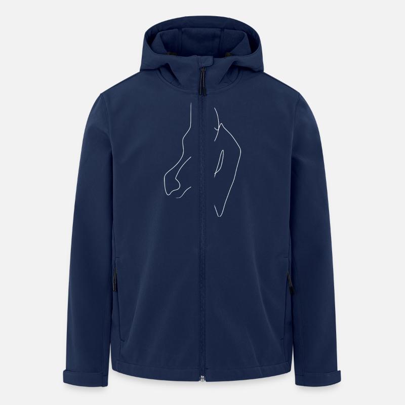 Blanc arabe minimal - Veste softshell homme en polyester recyclé Stanley/Stella - marine