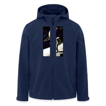 astronaut schwebend orange - Recycelte Männer Softshell-Jacke von Stanley/Stella - Navy - Vorne - AI Model Male 185 light (185cm)
