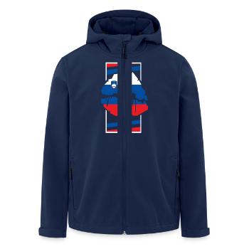 Slowenien - Recycelte Männer Softshell-Jacke von Stanley/Stella - Navy - Vorne - AI Model Male 185 light (185cm)