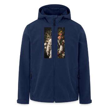 Cosmic Bloom Explorer - Men’s Recycled Softshell Jacket by Stanley/Stella - navy - Front - AI Model Male 185 light (185cm)