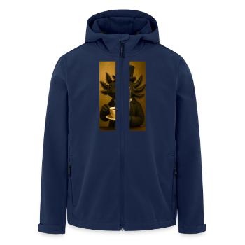 Raffiniertes Axolotl-Gebräu - Recycelte Männer Softshell-Jacke von Stanley/Stella - Navy - Vorne - AI Model Male 185 light (185cm)