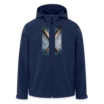 Classic Baseball Bats Crossed - Men’s Recycled Softshell Jacket by Stanley/Stella - navy - Front - AI Model Male 185 light (185cm)