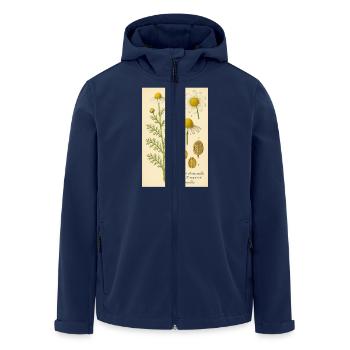 Vintage Kamille Botanische Kunst - Recycelte Männer Softshell-Jacke von Stanley/Stella - Navy - Vorne - AI Model Male 185 light (185cm)