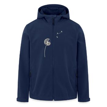 Dandelion as a symbol of freedom and a new beginning - Men’s Recycled Softshell Jacket by Stanley/Stella - navy - Front - AI Model Male 185 light (185cm)